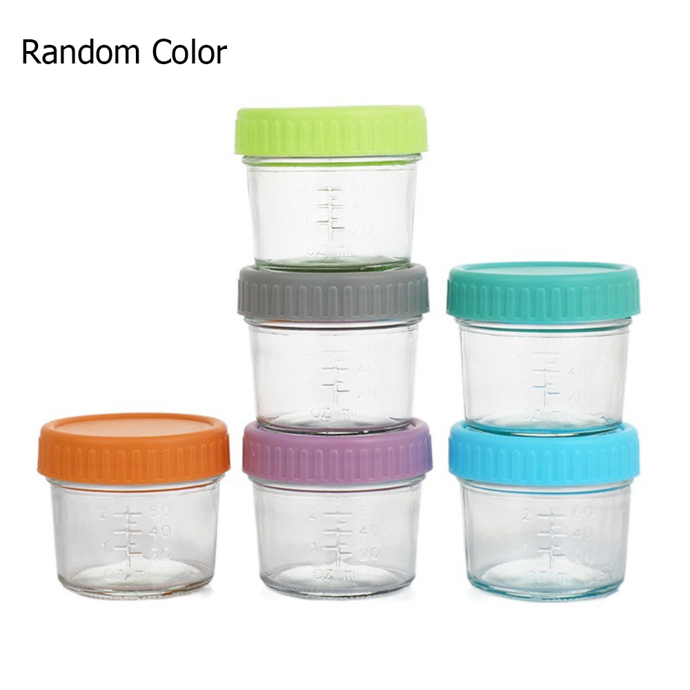 Baby Food Glass - 6pcs Mason Jar Glass Baby Food