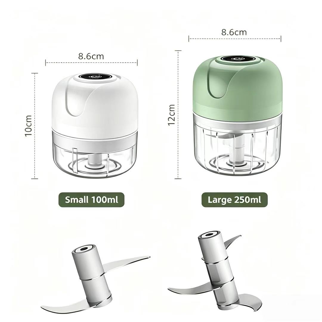 Baby Food Grinder - 23W USB Rechargeable Electric Garlic Chopper