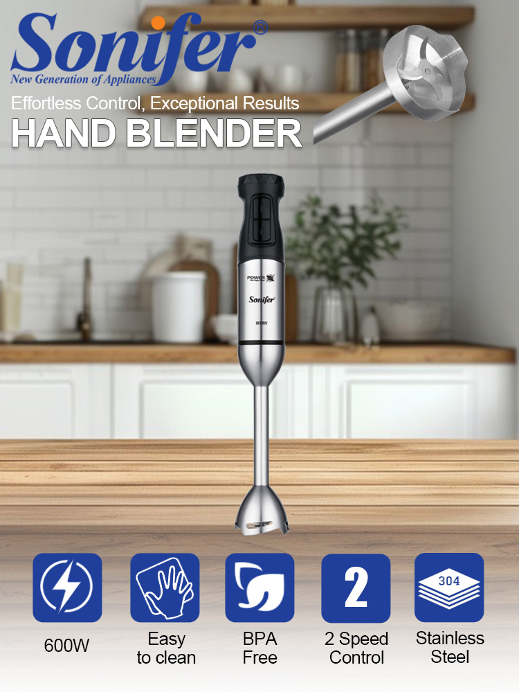Baby Food Grinder Machine - Hand Blender Sonifer SF-8181 600W 15000RPM