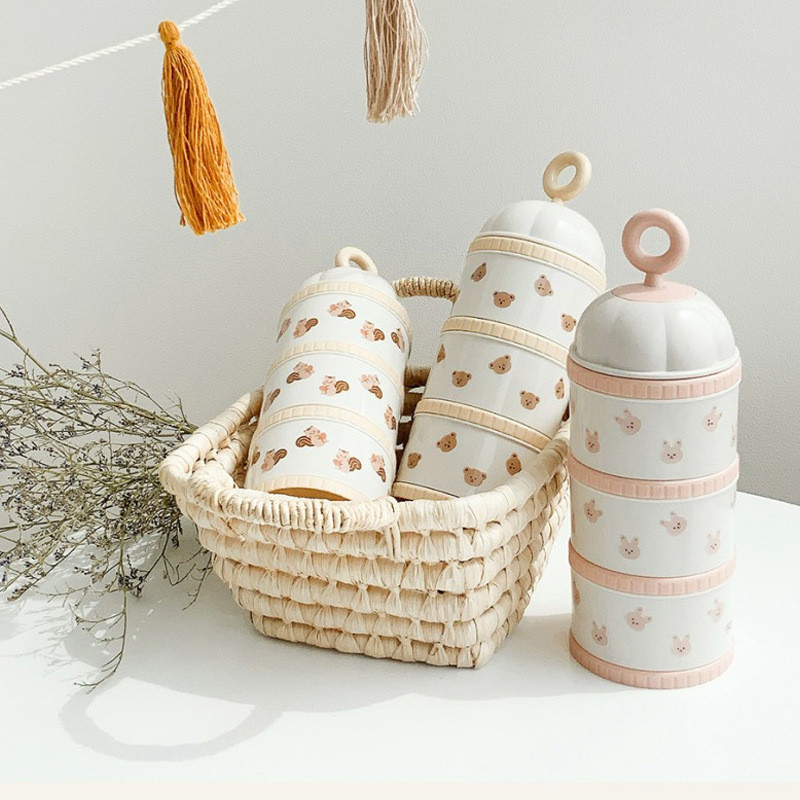 Puree Baby Food - Cute Bear Milk Powder Box Baby