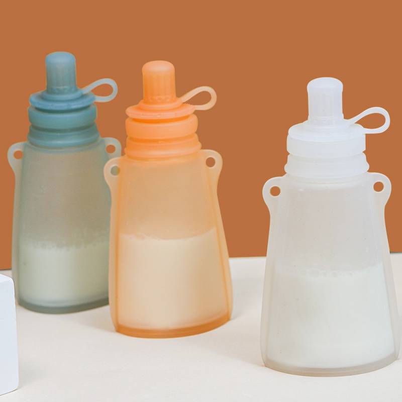 Baby Food Pouches Reusable - Portable Milk Storage Bag for Infants