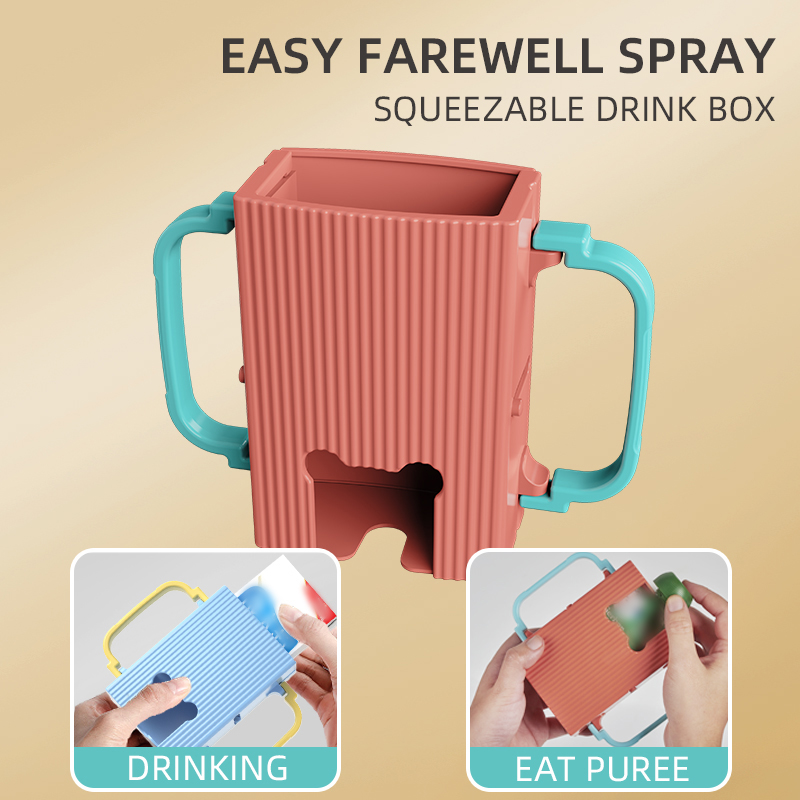 Baby Food Pouches Reusable - Adjustable Toddler Juice Box Holder -