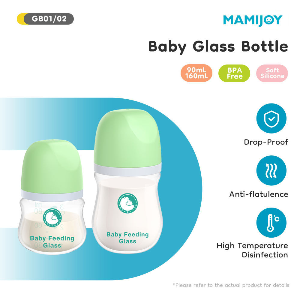 Baby Food Glass - 1PCS Newborn Feeding Bottles 90ML/160ML Baby