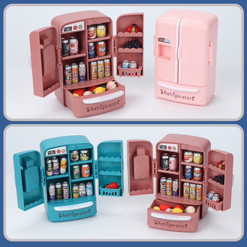 Baby Food Doll - Cute Simulation Microfilm Furniture Double Door