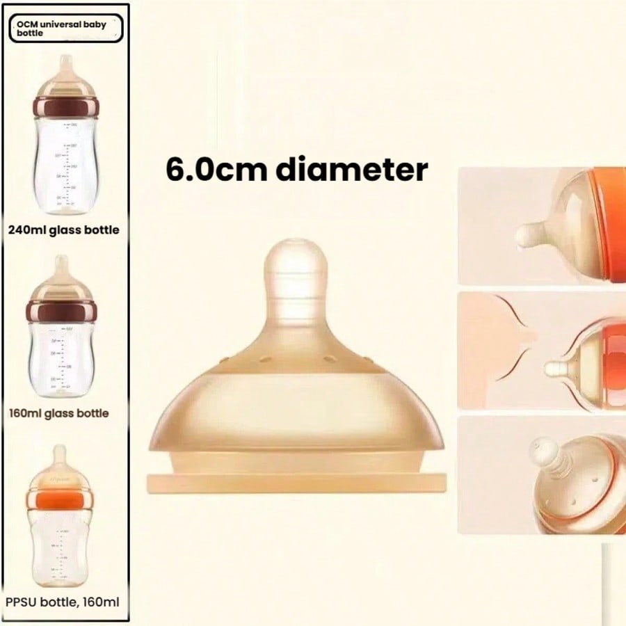 1pc Wide-neck Baby Bottle Nipp - Baby Food Glass recension och pris