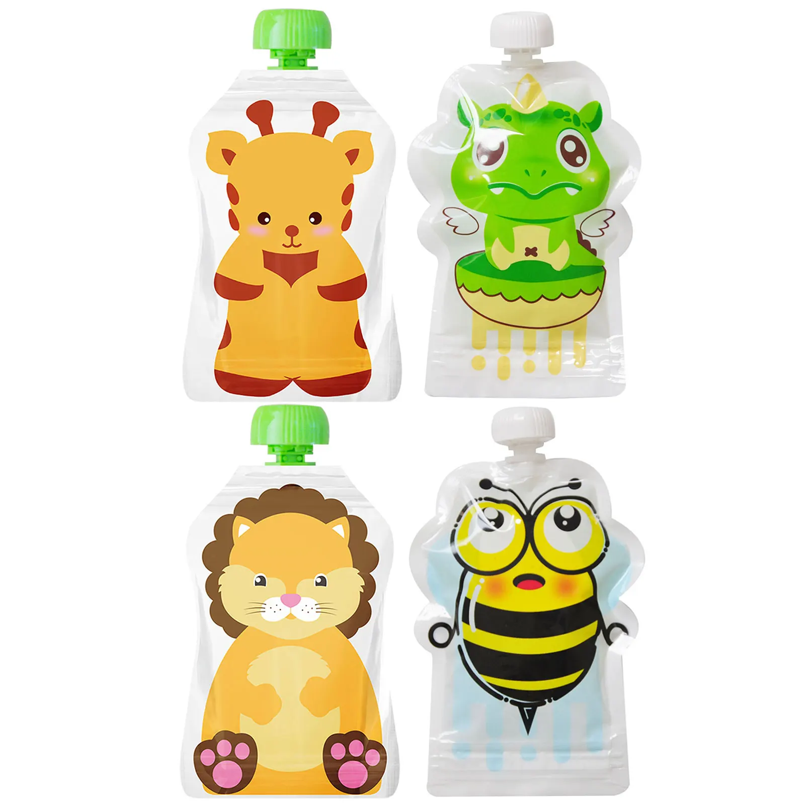 4pcs Food Storage Bag Reusable - Baby Food Pouches Reusable recension och pris