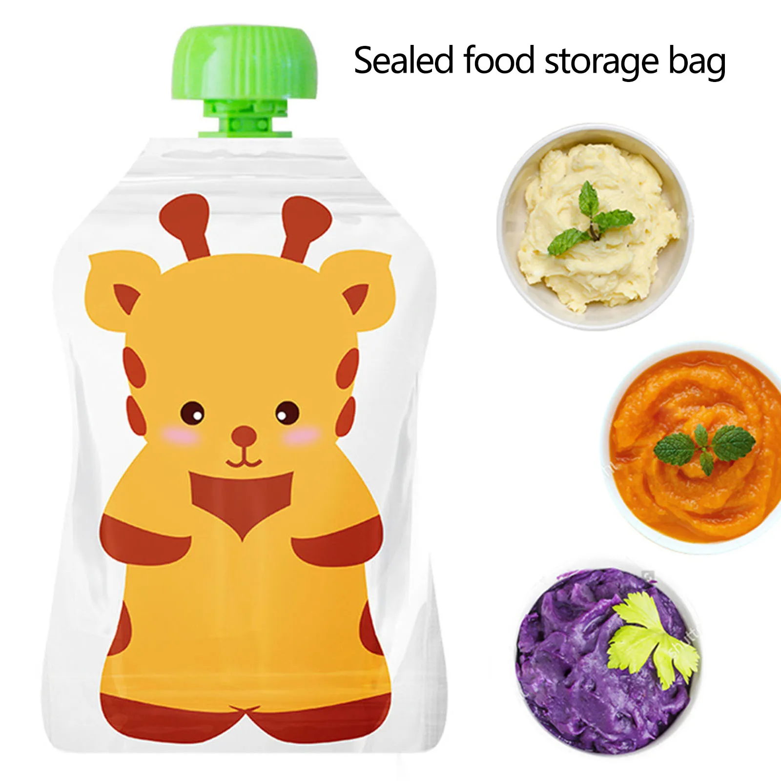 4pcs Food Storage Bag Reusable - Baby Food Pouches Reusable recension och pris