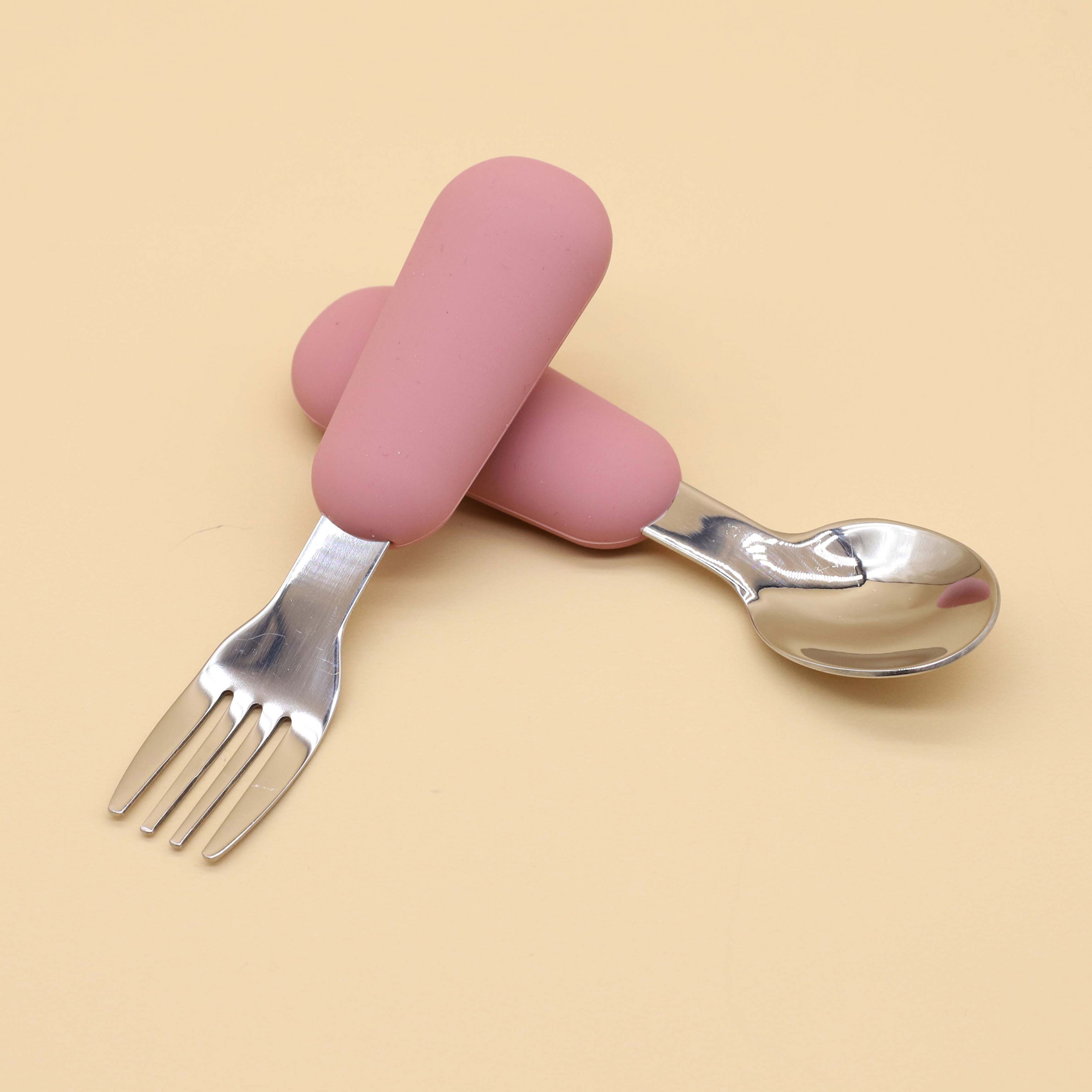 Silicone stainless steel spoon - Easy Baby Food recension och pris