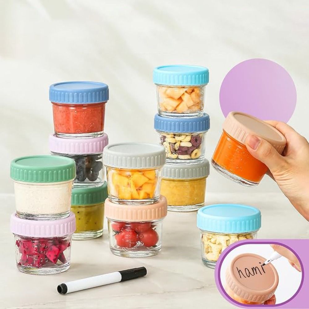 6pcs Mason Jar Glass Baby Food - Baby Food Glass recension och pris