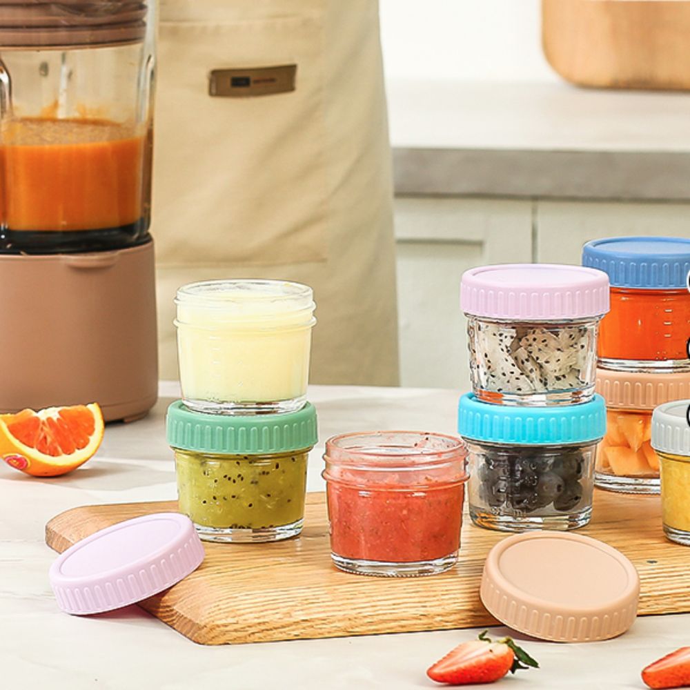 6pcs Mason Jar Glass Baby Food - Baby Food Glass recension och pris