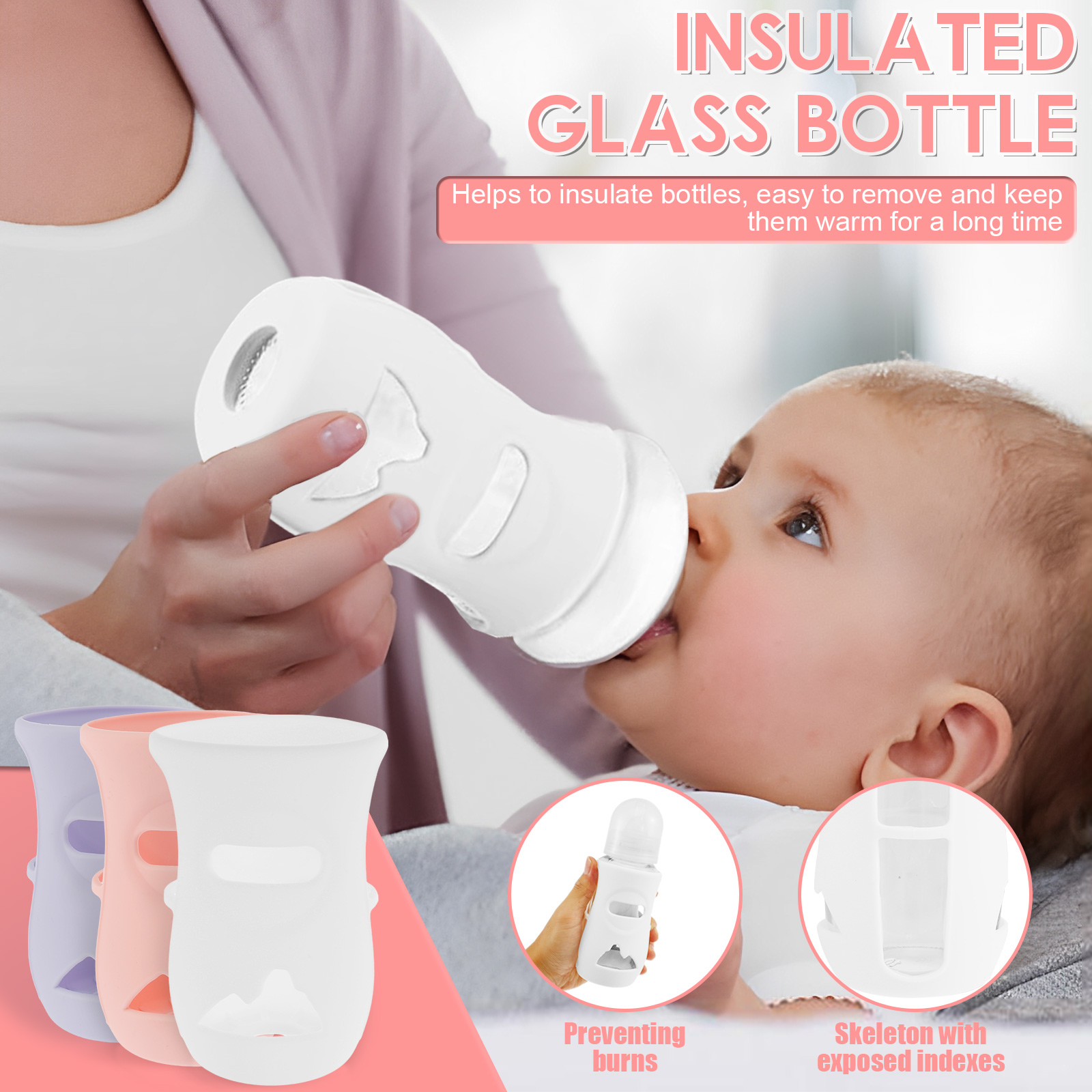 Silicone Sleeves Silicone Baby - Baby Food Glass recension och pris