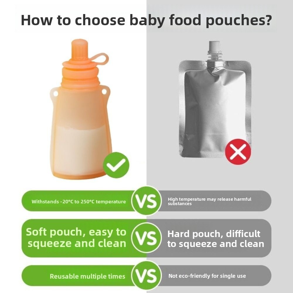 BPA Free Silicone Baby Food Po - Baby Food Pouches Reusable recension och pris