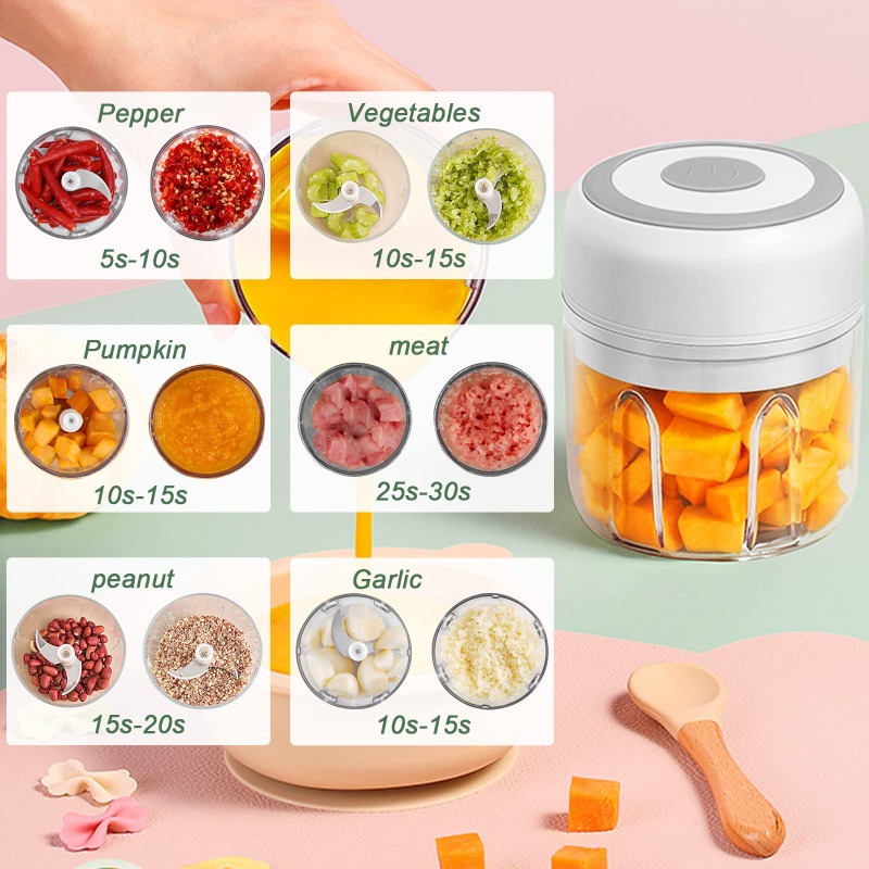 250ML Electric Garlic Grinder  - Baby Food Grinder Machine recension och pris