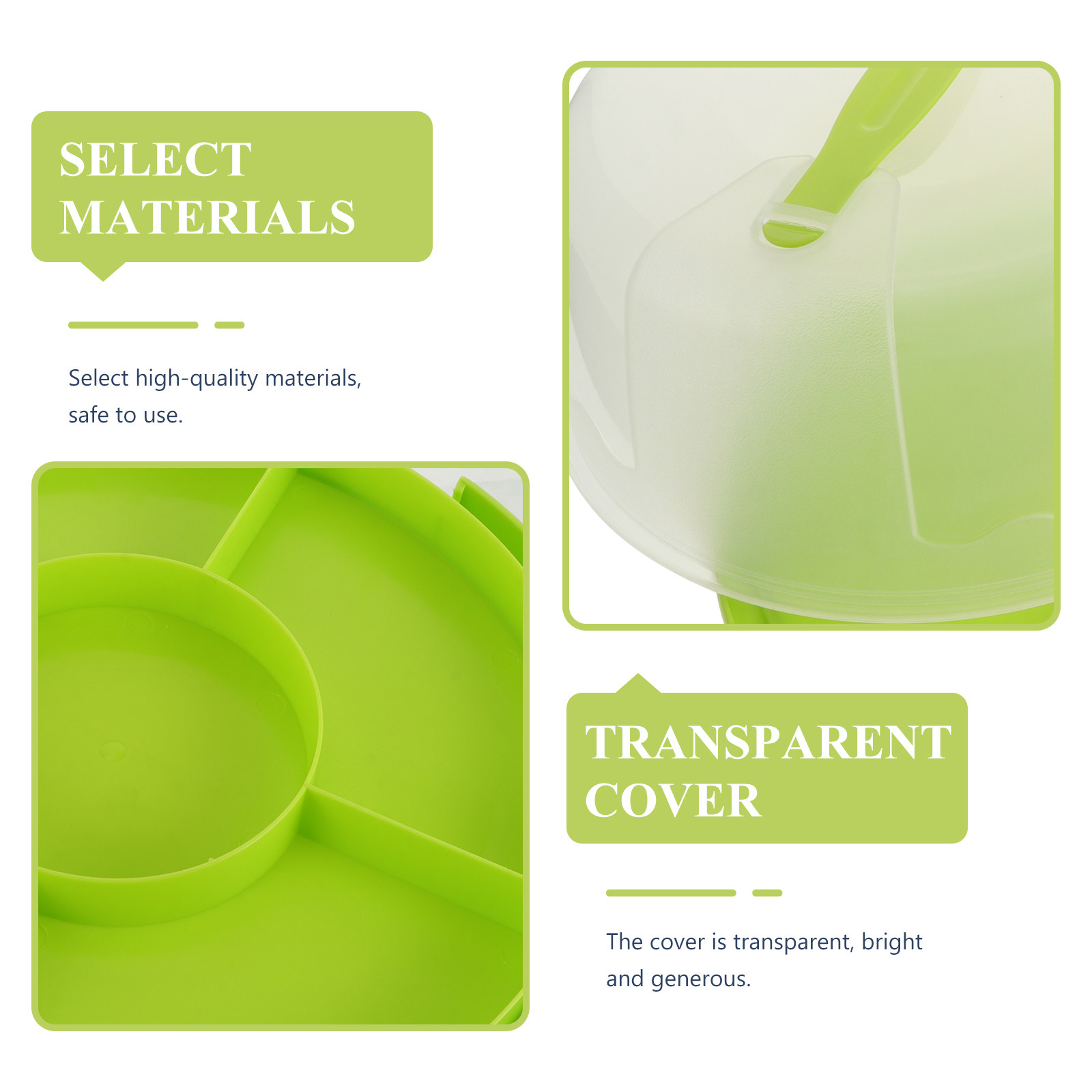 1Pcs 8 Inch Round Transparent  - Baby Food Grade recension och pris