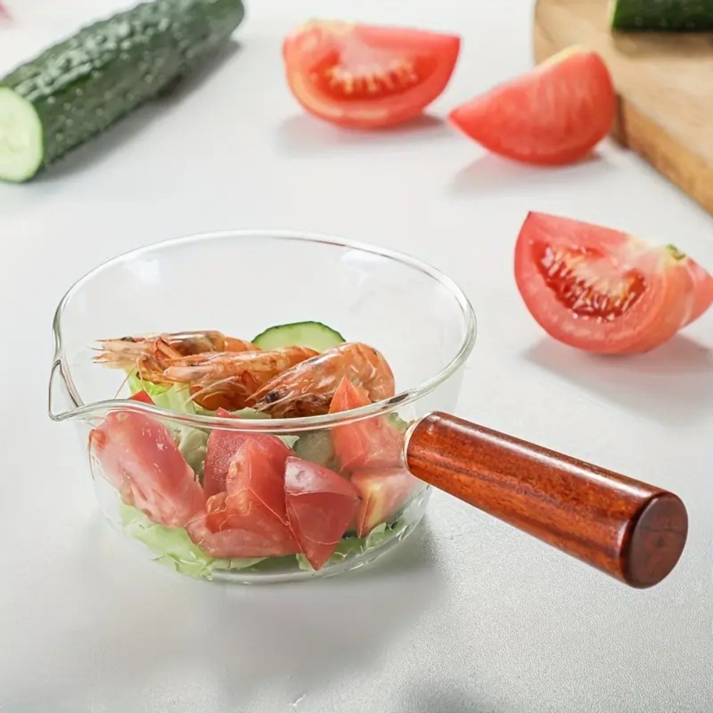 Fashion Wood Handle Glass Milk - Baby Food Glass recension och pris