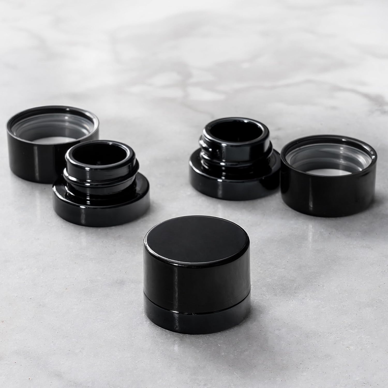 5ml Thick Black Glass Jars wit - Baby Food Glass recension och pris