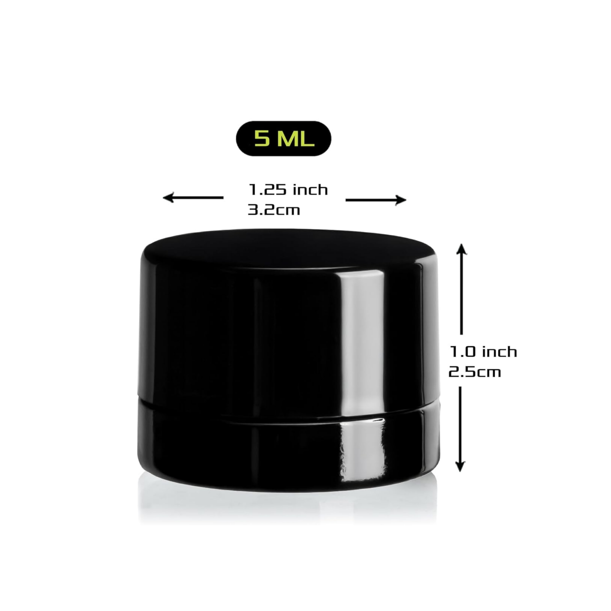 5ml Thick Black Glass Jars wit - Baby Food Glass recension och pris
