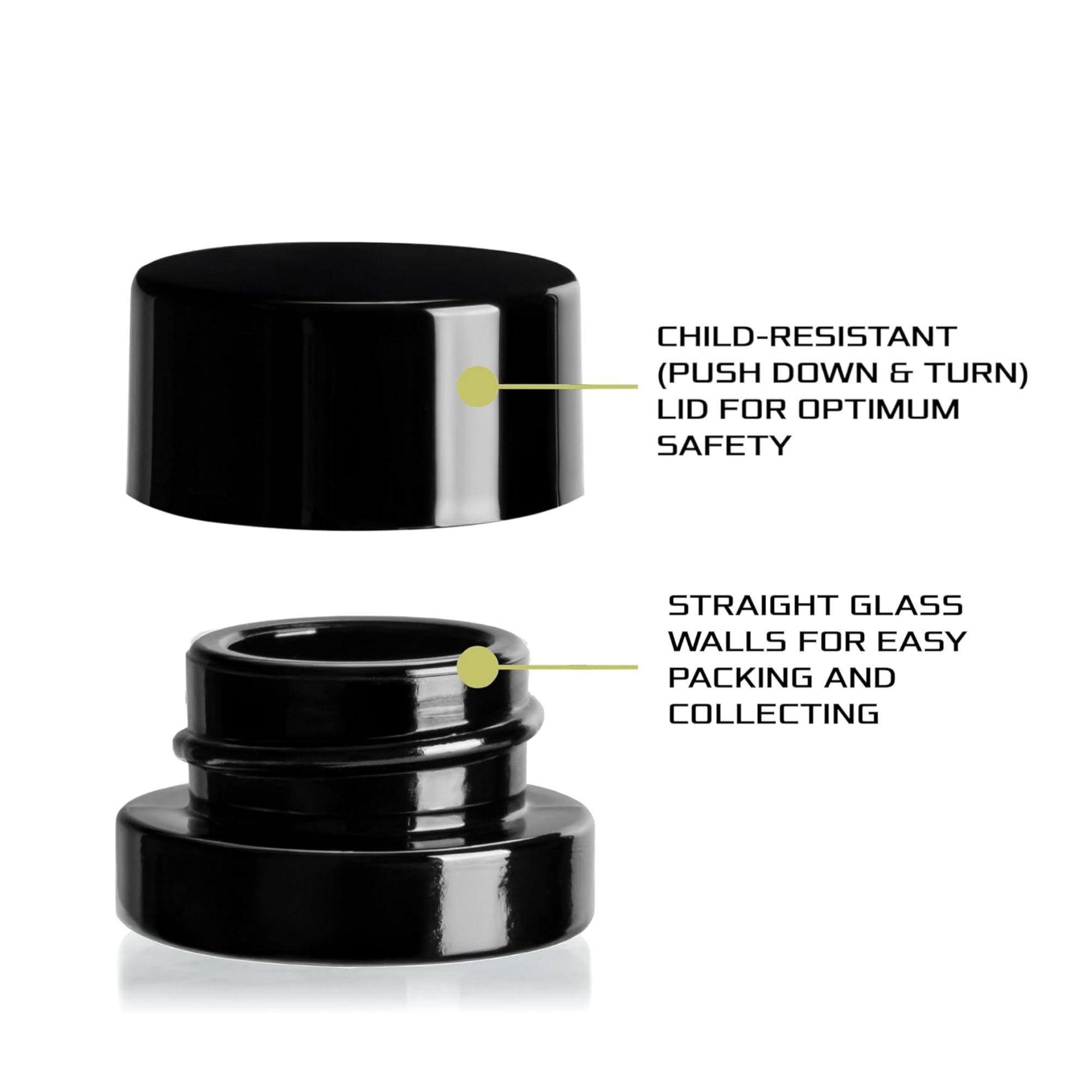 5ml Thick Black Glass Jars wit - Baby Food Glass recension och pris