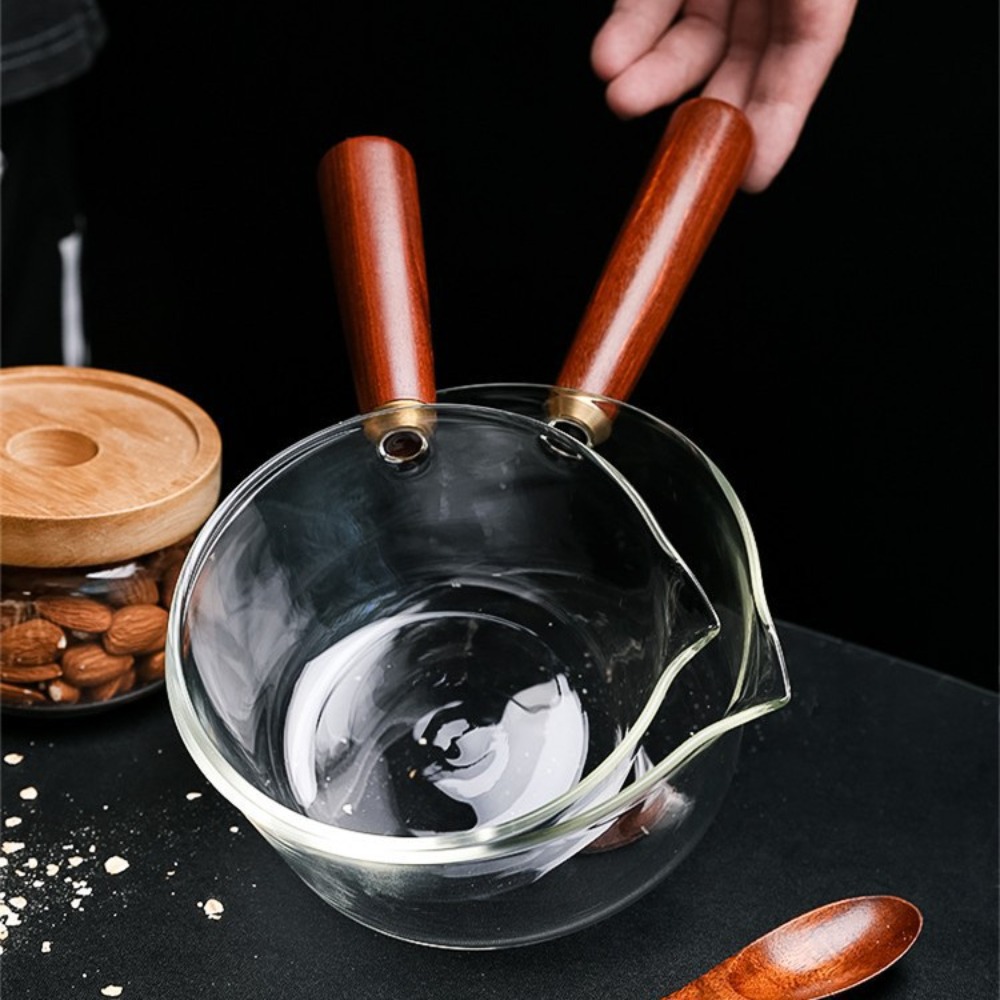 Salad Bowl Wood Handle Glass M - Baby Food Glass recension och pris